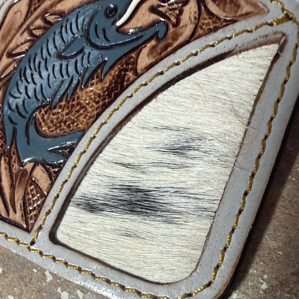Myra Bag Fish Design Leather Keychain - Picture 3 of 3
